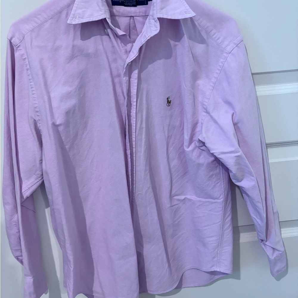 Ralph Lauren Women's Light Purple Button Down Shirt